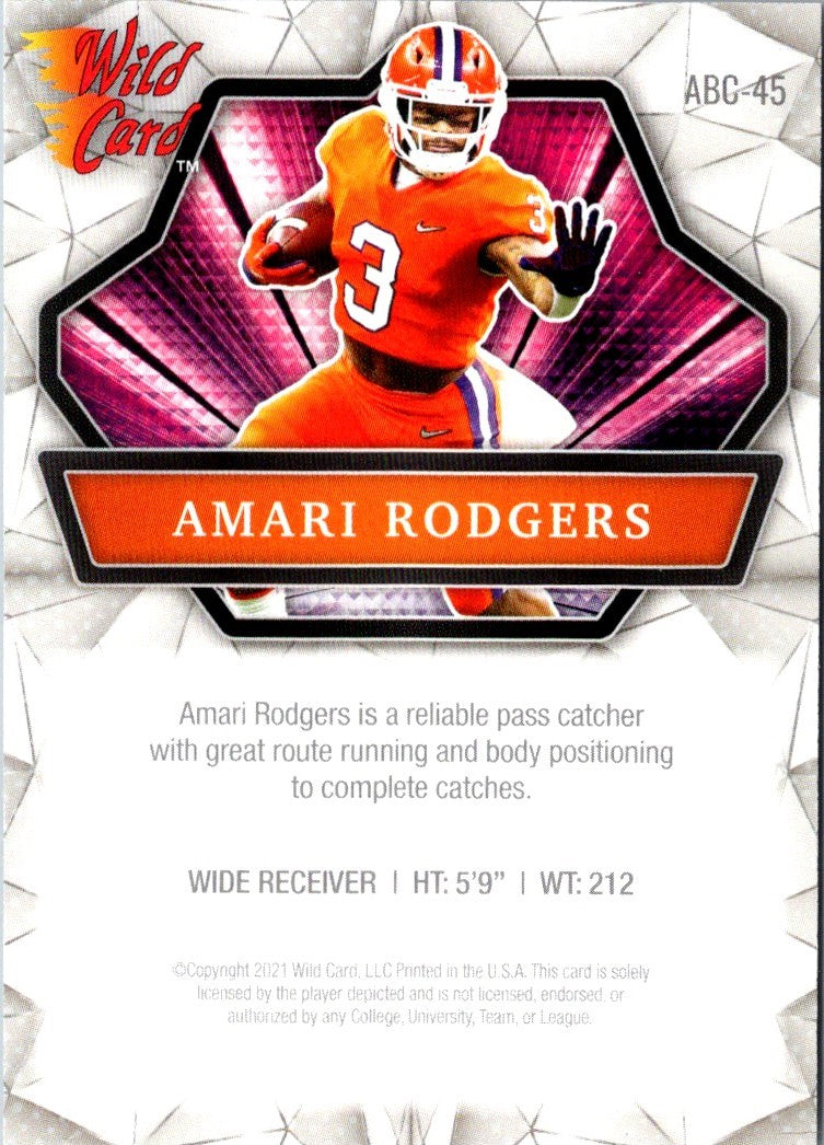 2021 Wild Card Matte Amari Rodgers