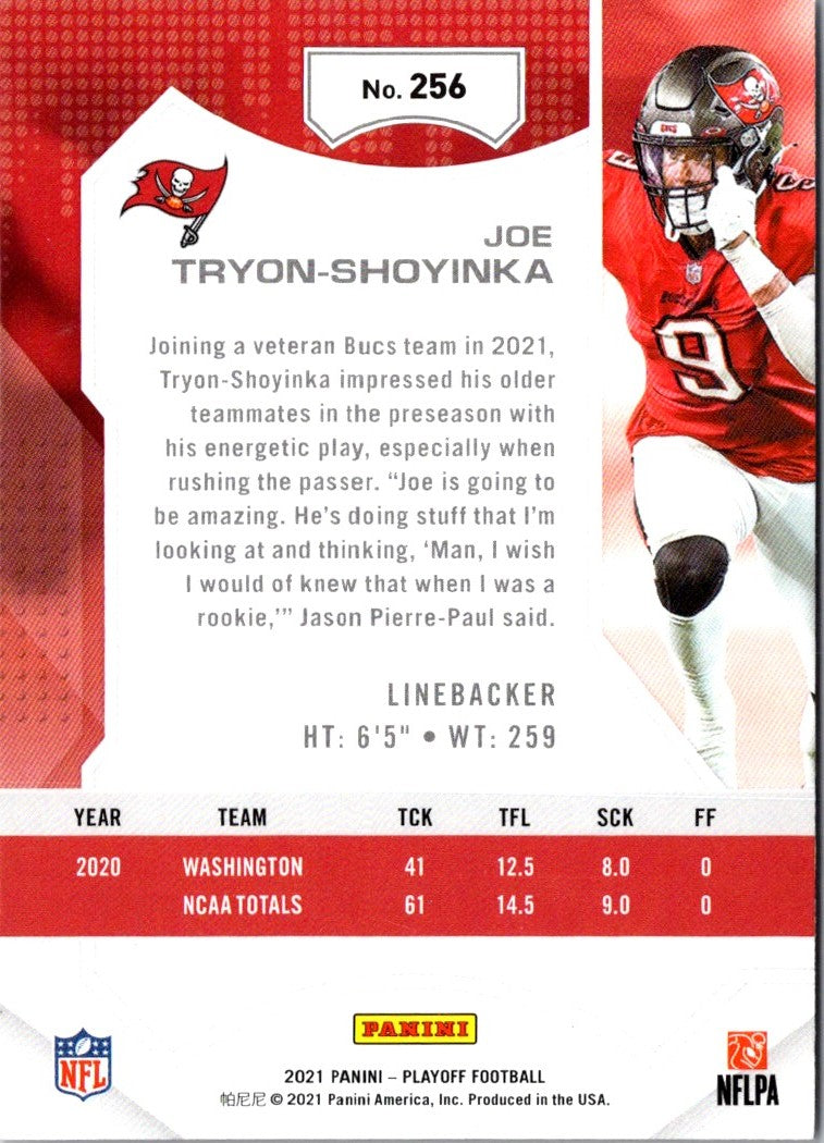 2021 Panini Playoff Red Zone Joe Tryon-Shoyinka