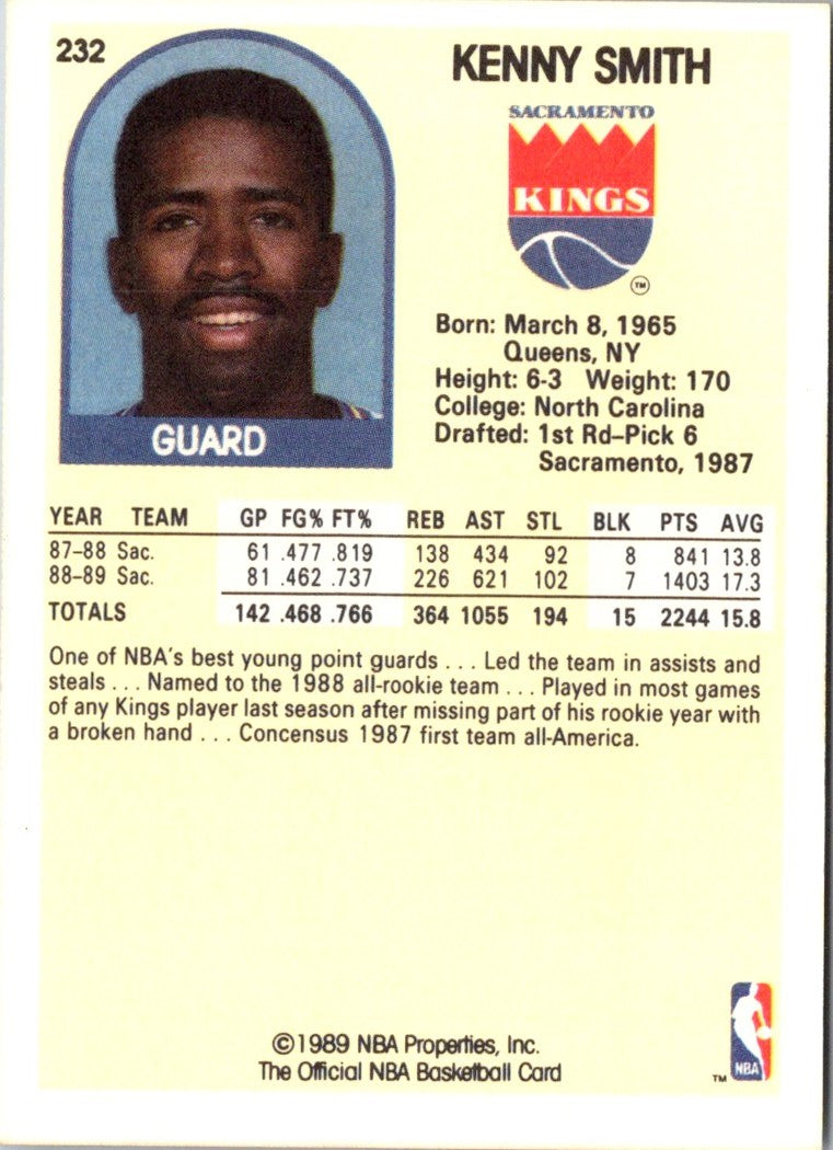 1989 Hoops Kenny Smith