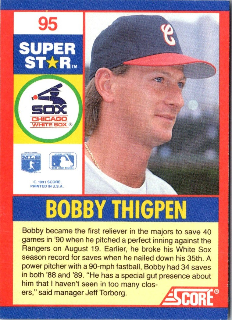 1991 Score 100 Superstars Bobby Thigpen