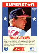 1989 Score Baseball's 100 Hottest Players Wally Joyner