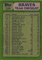 1982 Topps Braves Team Leaders - Claudell Washington/Rick Mahler #126