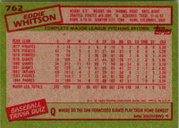 1985 Topps Eddie Whitson #762