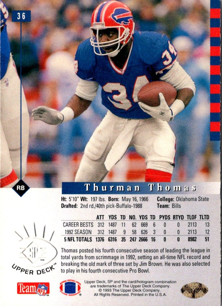 1993 SP Thurman Thomas