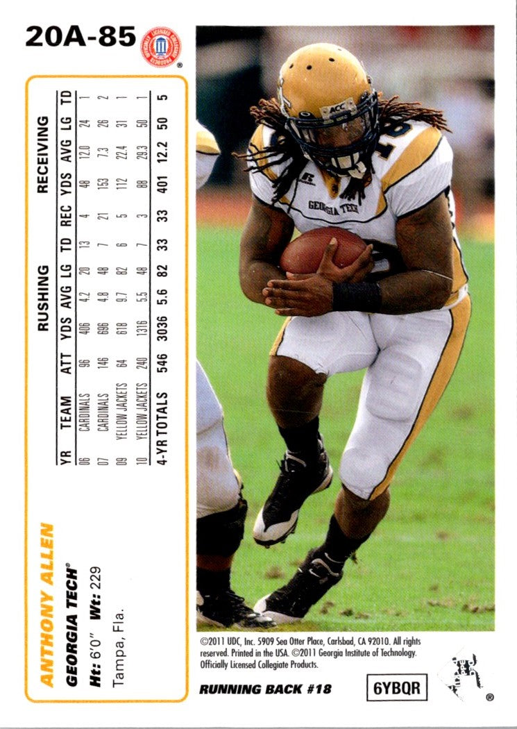 2011 Upper Deck Anthony Allen