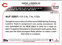 2022 Topps Update Nick Lodolo #US249