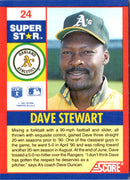 1991 Score 100 Superstars Dave Stewart