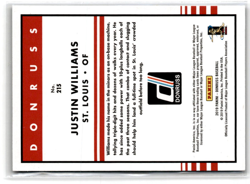 2019 Donruss Justin Williams