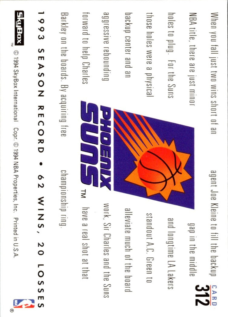 1993 SkyBox Joe Kleine/A.C. Green
