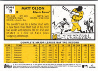 2021 Topps Archives Signature Series Active Player Edition Matt Olson Matt Olson #19