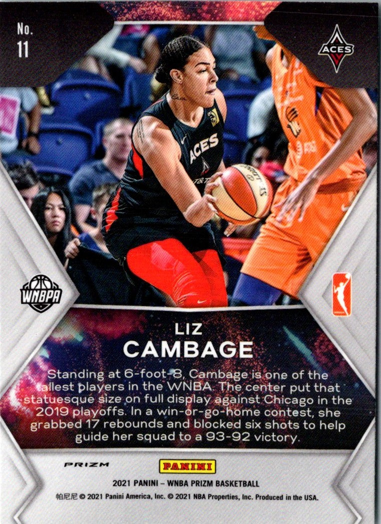 2021 Panini Prizm WNBA Fireworks Prizms Green Liz Cambage