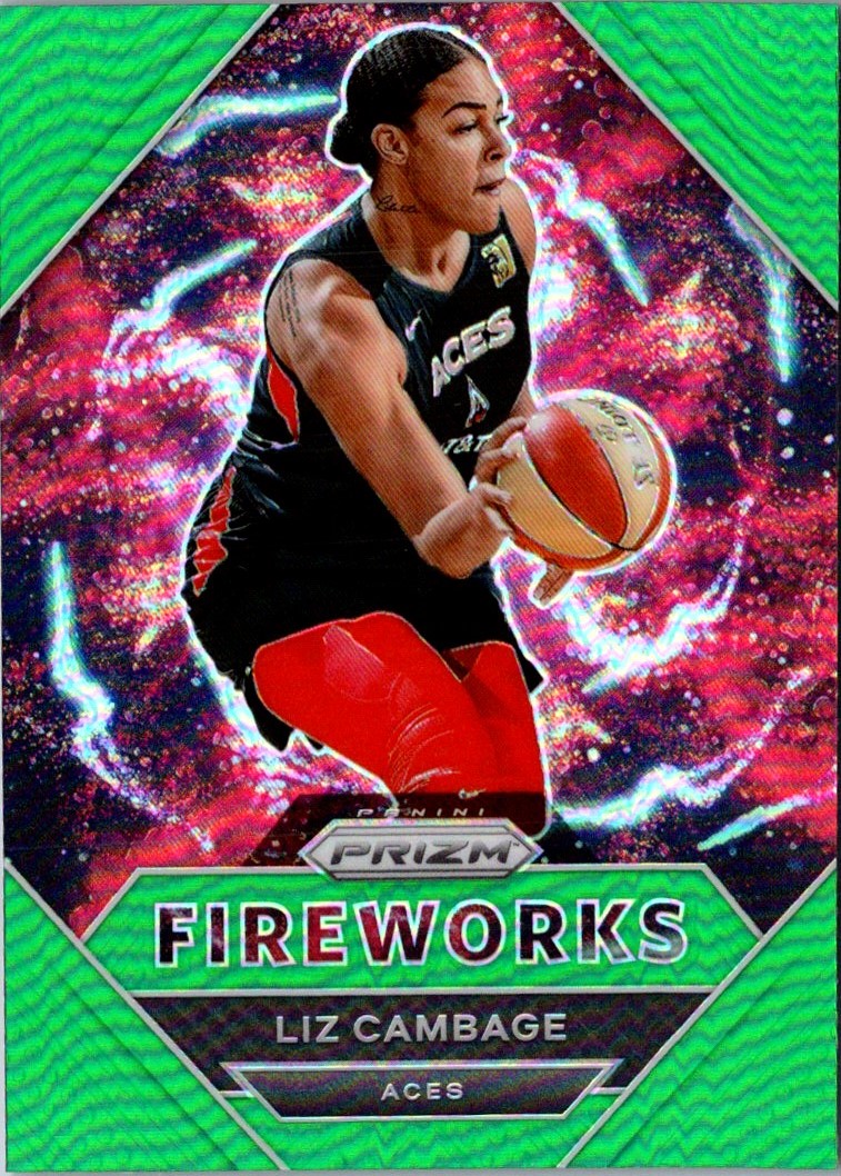 2021 Panini Prizm WNBA Fireworks Prizms Green Liz Cambage