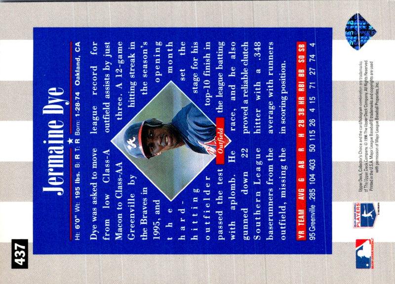 1996 Collector's Choice Jermaine Dye