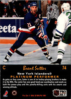 1991 Pro Set Platinum Brent Sutter #74