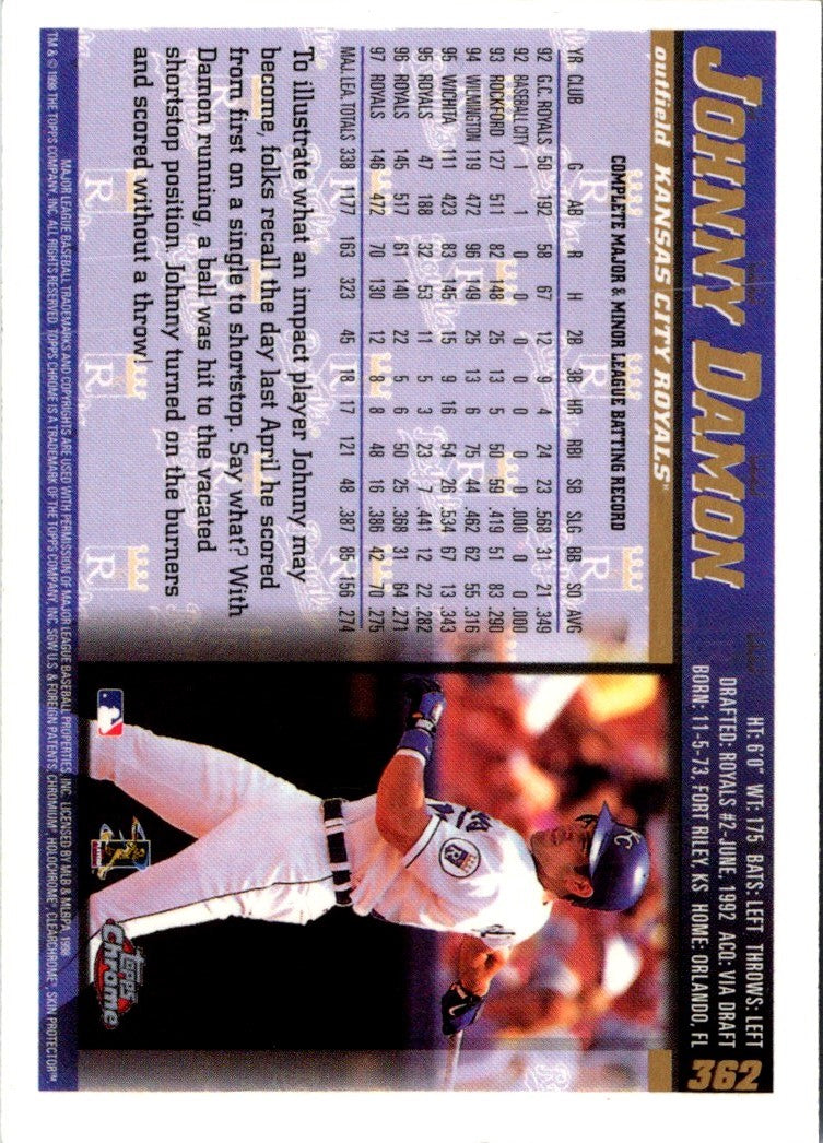 1998 Topps Chrome Johnny Damon