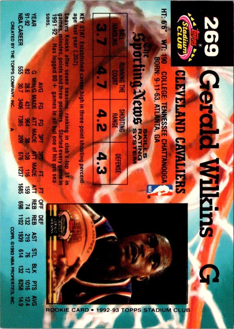 1992 Stadium Club Members Only Gerald Wilkins