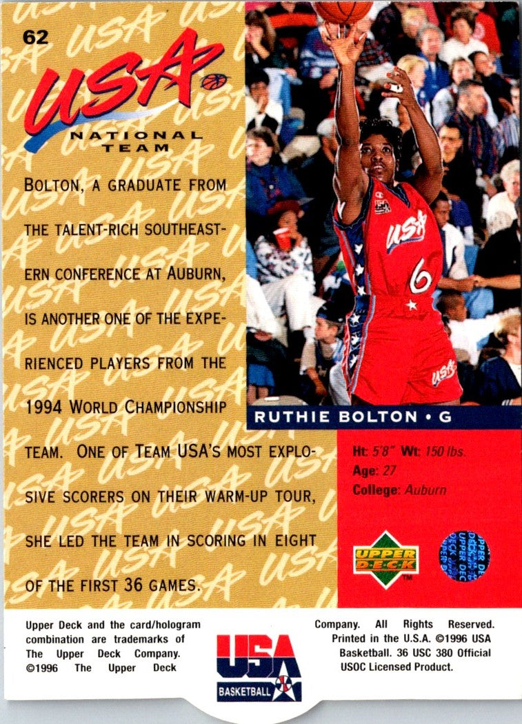 1996 Upper Deck USA Ruthie Bolton-Holifield