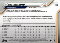 2020 Topps Opening Day Matthew Boyd #104