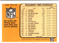 1985 Fleer Team Action It's Going to be a Footrace Now (1985 Schedule) #78
