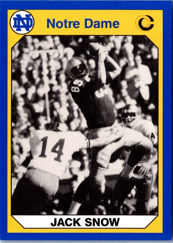 1990 Collegiate Collection Notre Dame Jack Snow #169