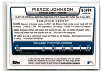 2012 Bowman Draft Picks & Prospects Chrome Pierce Johnson #BDPP4 Refractor