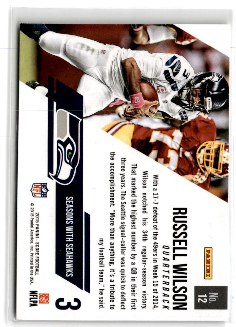 2015 Panini Prestige Franchise Favorites Russell Wilson