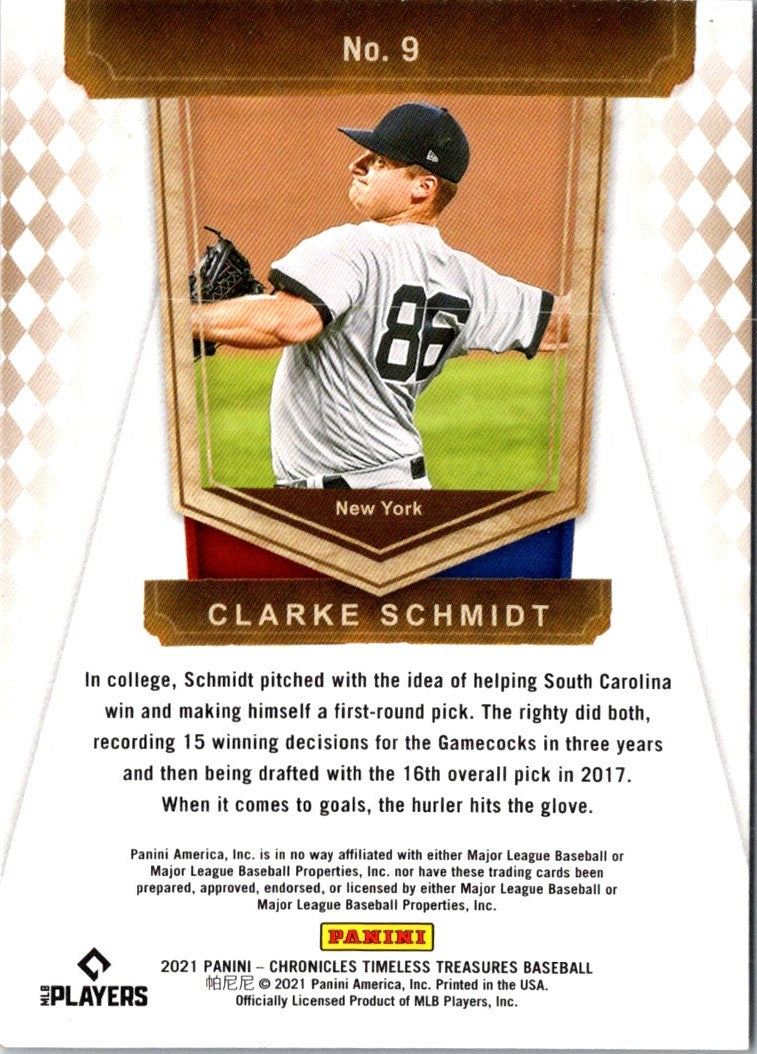 2021 Panini Chronicles Timeless Treasures Clarke Schmidt