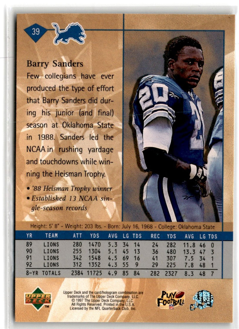 1997 Upper Deck Barry Sanders