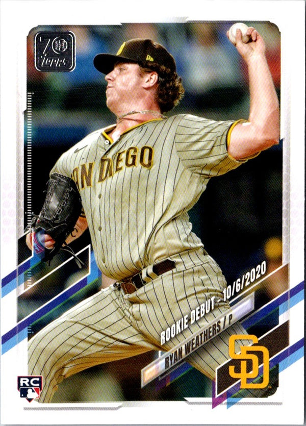 2021 Topps Update Ryan Weathers #US178