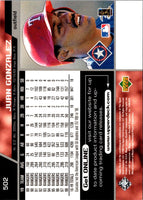 1999 Upper Deck Juan Gonzalez #502