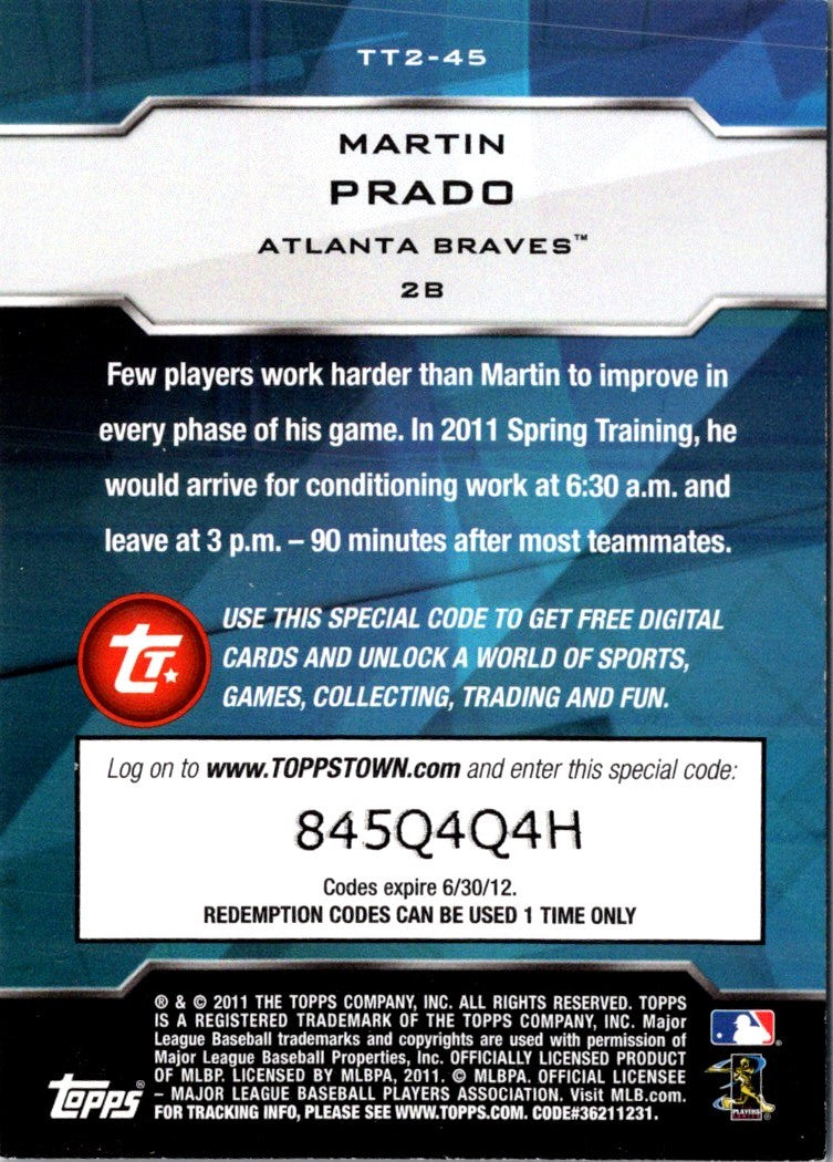 2011 Topps Town Series 2 Martin Prado