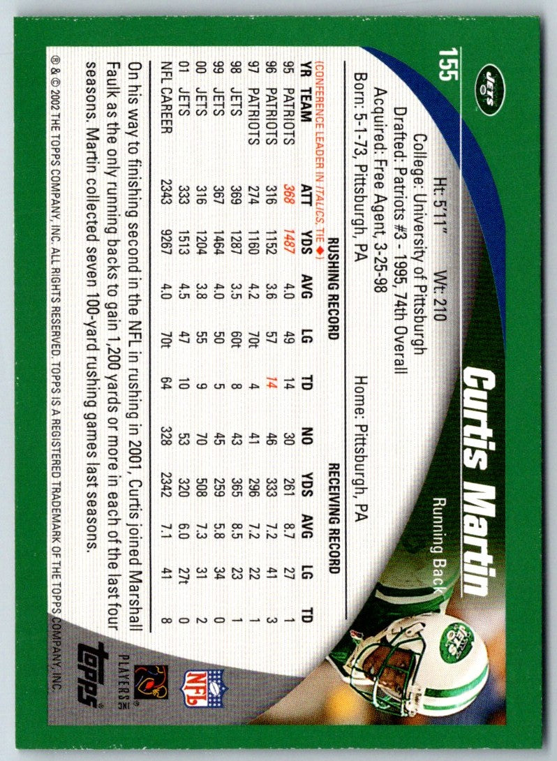 2002 Topps Curtis Martin