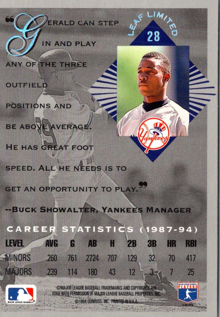 1994 Leaf Todd Stottlemyre