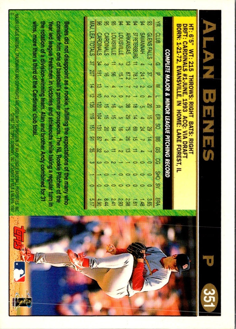 1997 Topps Alan Benes