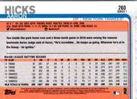 2019 Topps New York Yankees Aaron Hicks #NY-16
