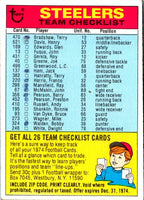 1974 Topps Team Checklists Checklist Pittsburgh Steelers #NNOA