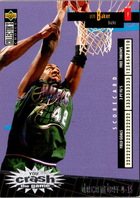 1996 Collector's Choice You Crash the Game Scoring Vin Baker #C15A