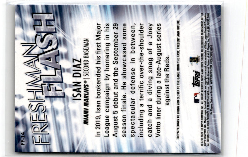 2020 Topps Chrome Freshman Flash Isan Diaz