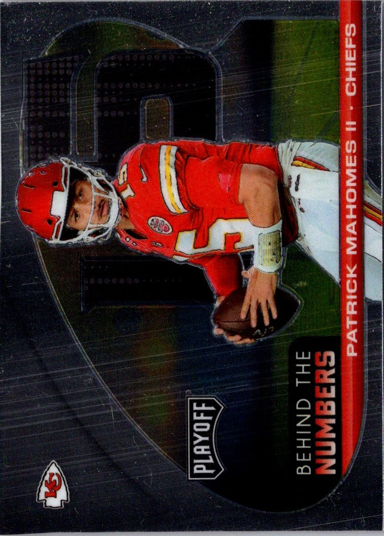 2021 Panini Playoff Behind the Numbers Red Patrick Mahomes II