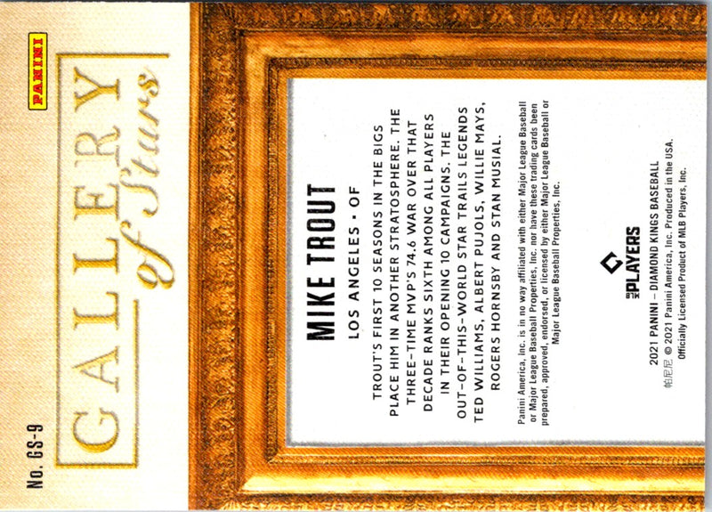 2021 Panini Diamond Kings Gallery of Stars Mike Trout