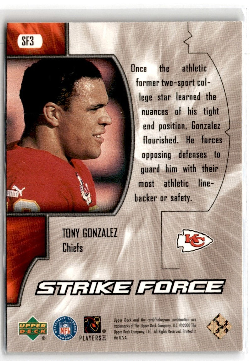 2000 Upper Deck Strike Force Tony Gonzalez