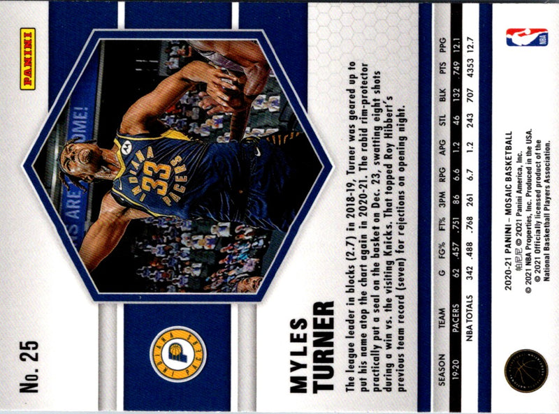 2020 Panini Mosaic Myles Turner