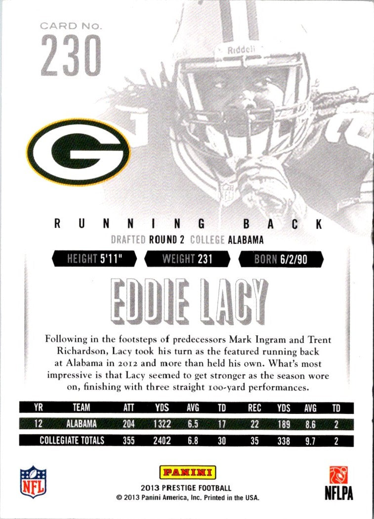 2013 Panini Prestige Rookie Extra Points Blue Eddie Lacy