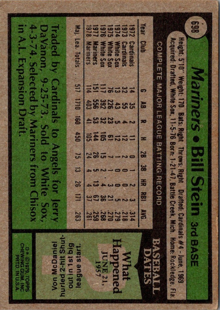 1979 Topps Bill Stein