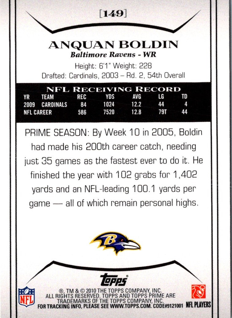 2010 Topps Prime Anquan Boldin