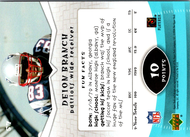 2004 Upper Deck Power Up Deion Branch