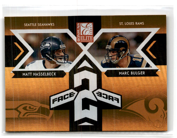 2005 Donruss Elite Face 2 Gold Matt Hasselbeck/Marc Bulger #CB-14 0015/1000