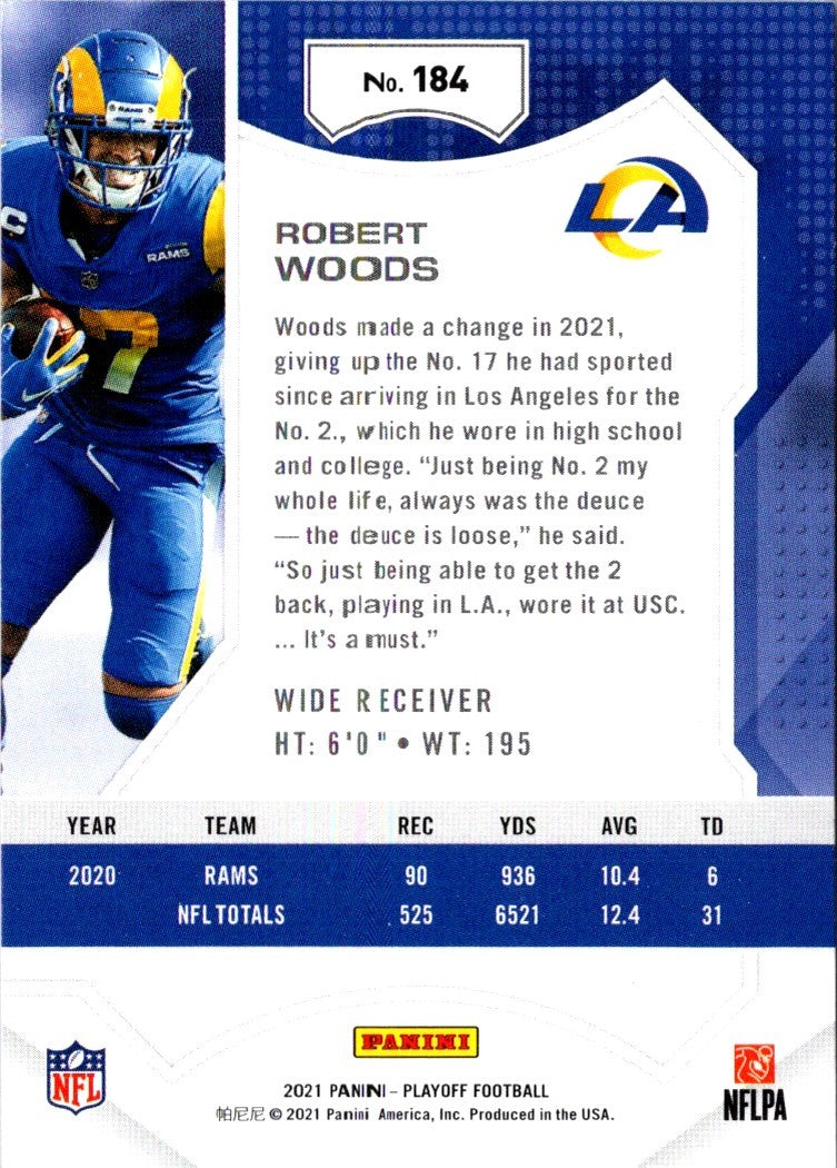 2021 Panini Playoff Robert Woods