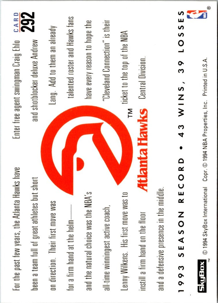 1993 SkyBox Andrew Lang/Craig Ehlo