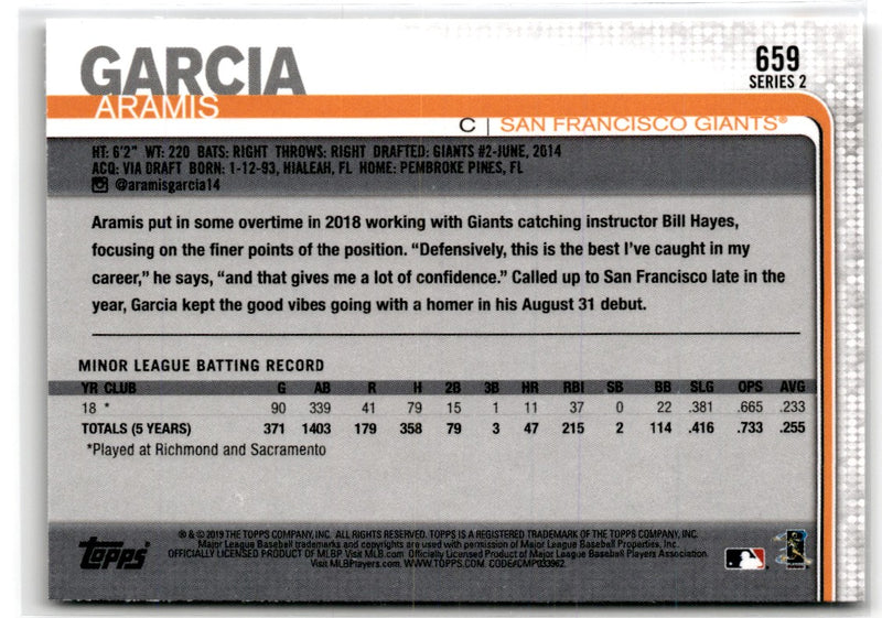 2019 Topps Aramis Garcia